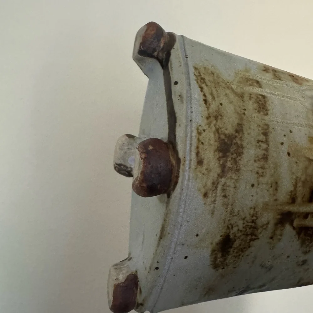 Betsy Gray Porcelain Rustic Vase Art Piece with Earthy Tones - Picture 7 of 13